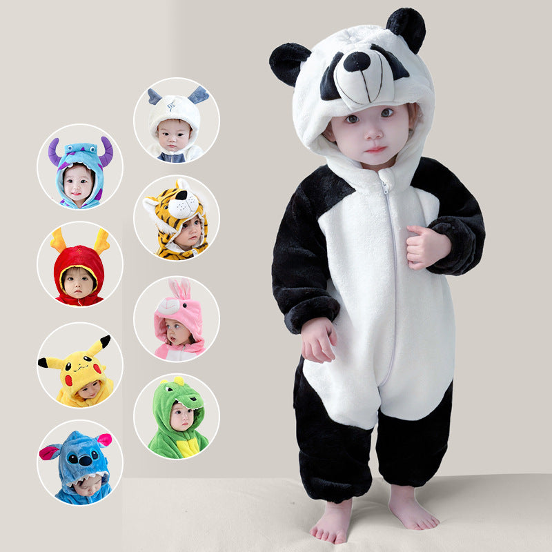 Autumn baby clothes jumpsuit thick baby children pajamas outdoor clothes Anyang children's clothing type A long-sleeved climbing clothes