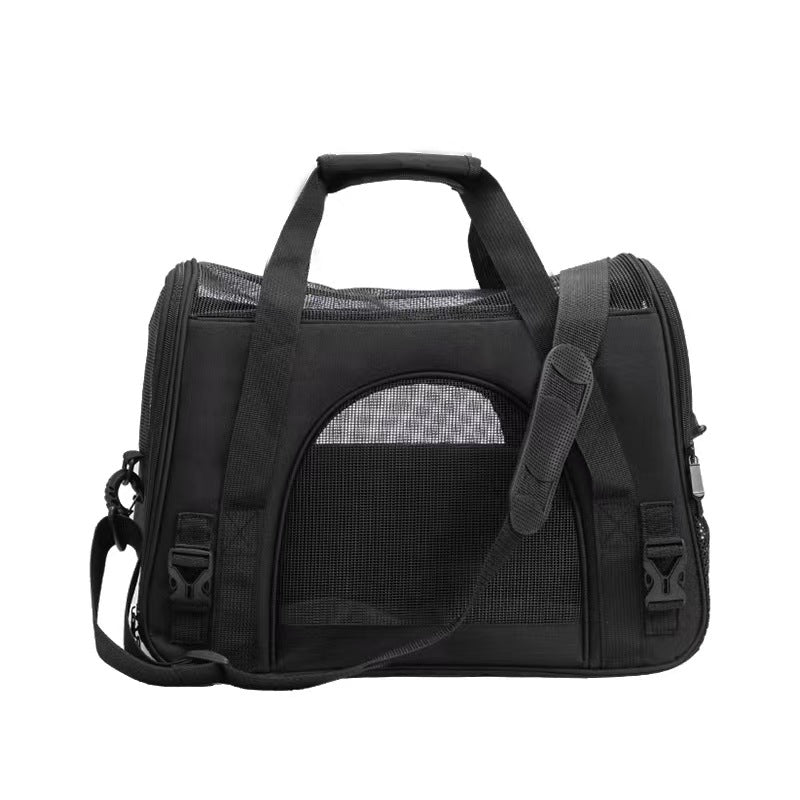 New cat bag large capacity foldable portable Oxford cloth crossbody pet shoulder bag go out breathable pet bag