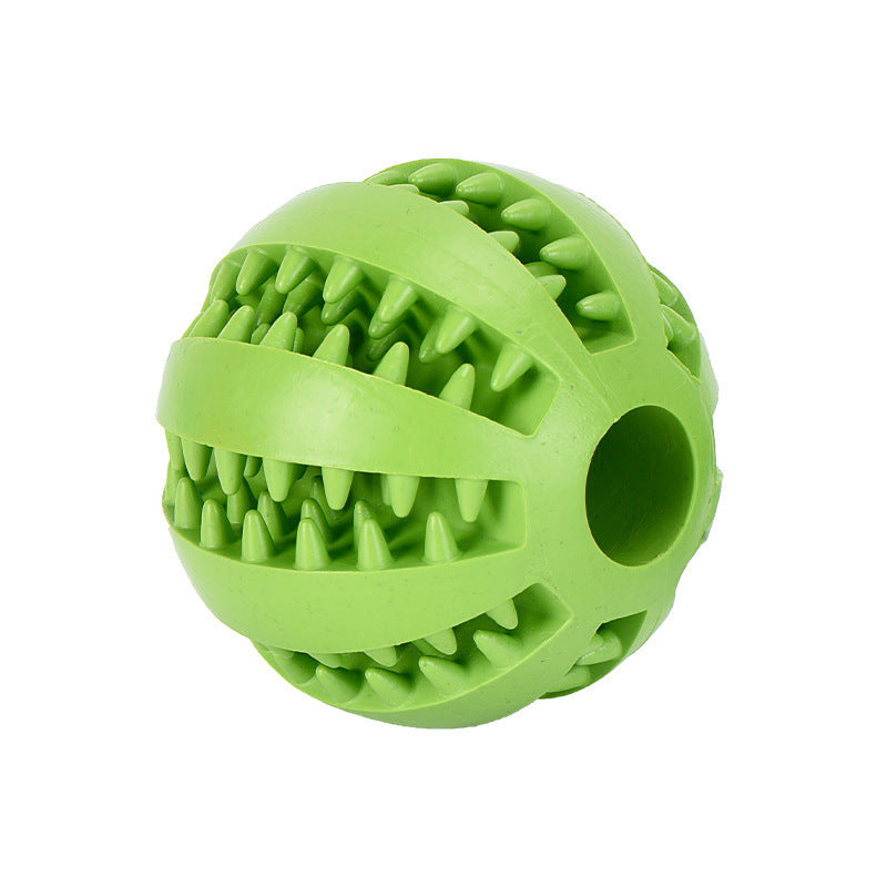 Pet chew-resistant teething toy ball rubber elastic ball Border Collie toy to amuse dogs interactive self-entertainment and relieve boredom leaking food ball
