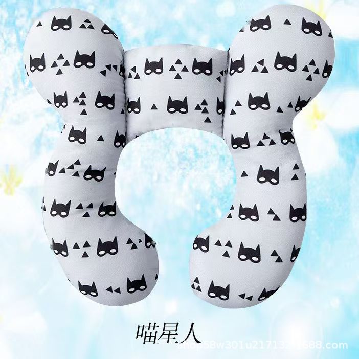 New style cartoon children's pattern children's U-shaped pillow travel stroller neck protection baby head shaping pillow spot