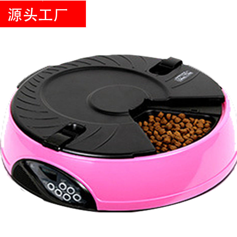 Six-meal automatic feeder with fixed time and quantity Amazon home smart feeding machine pet cat and dog food bowl and food box