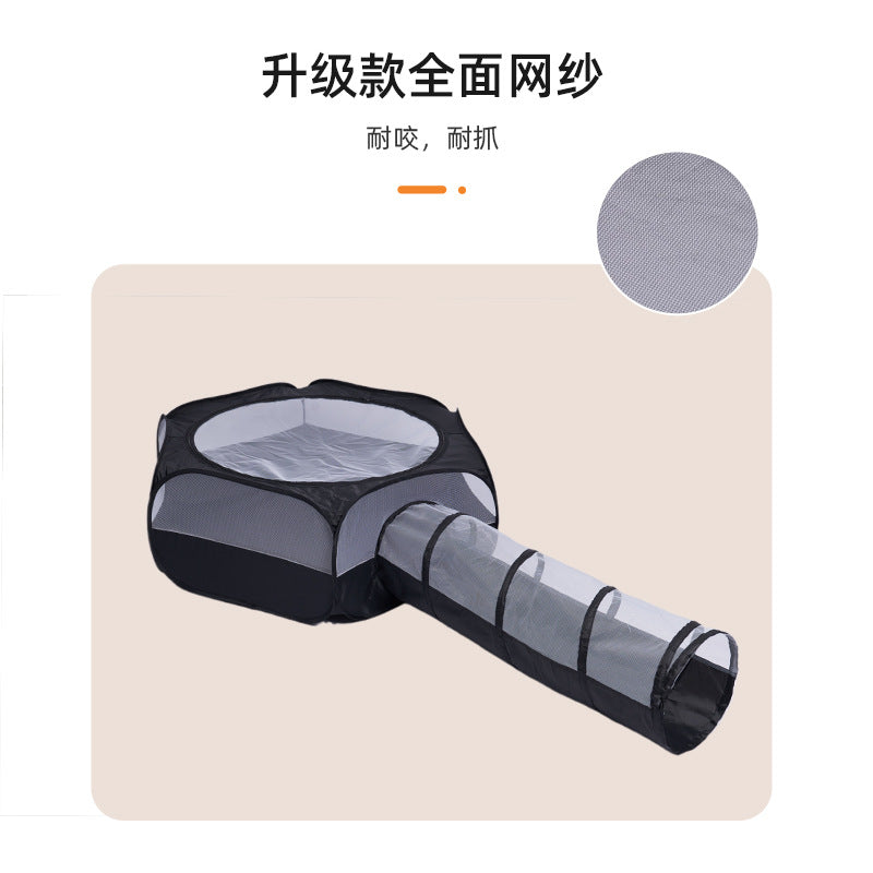 Cross-border new outdoor folding cat tunnel tent two-piece cat bed toy household pet cat channel wholesale