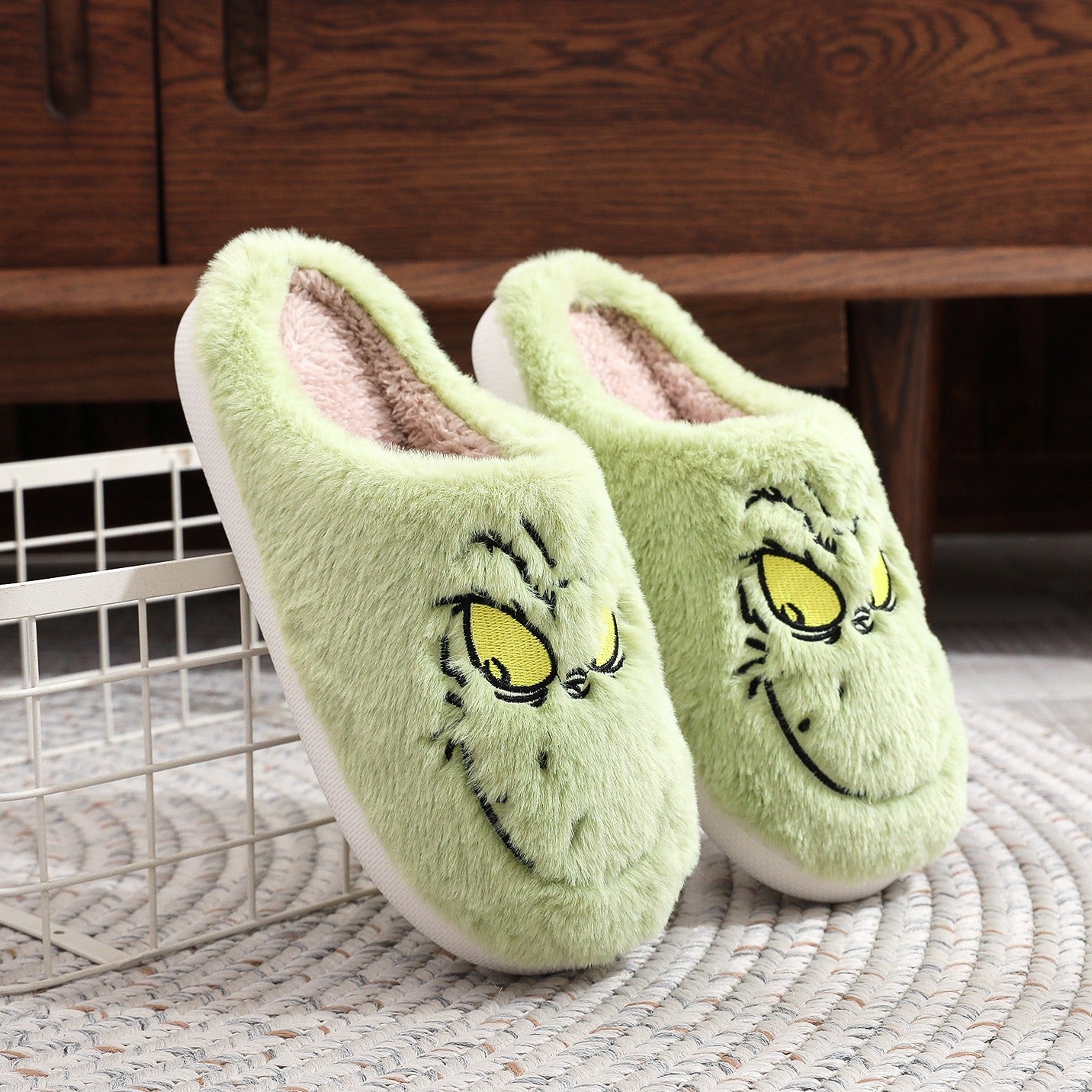 Halloween Collection Cartoon Pumpkin Funny Cotton Mops Winter Couples Indoor Home Cute Thick-soled Plush Cotton Mops