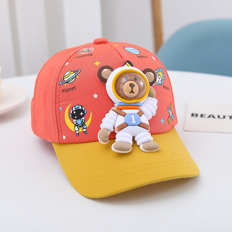 Children's hat spring and autumn thin cartoon duckbill cap boys and girls baseball cap sunshade baby sun protection hat cute