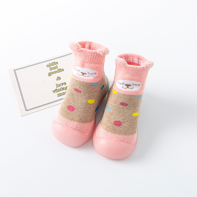 Baby floor socks fall/winter baby toddler shoes soft bottom terry thick socks shoes boys and girls non-slip indoor footwear