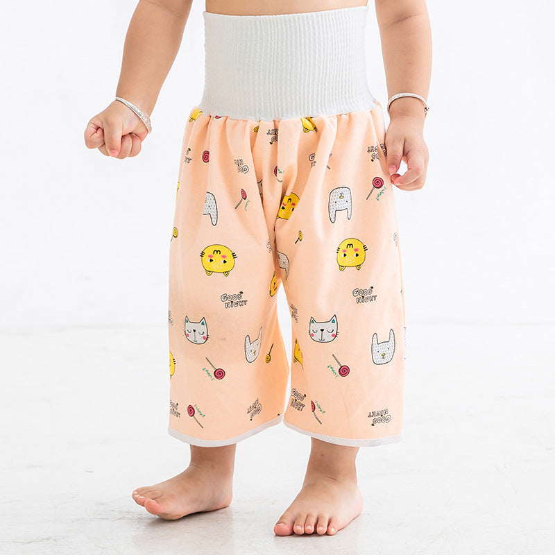 Figge baby diapers waterproof and leak-proof washable baby belly protection diaper pants learning pants anti-bedwetting cotton
