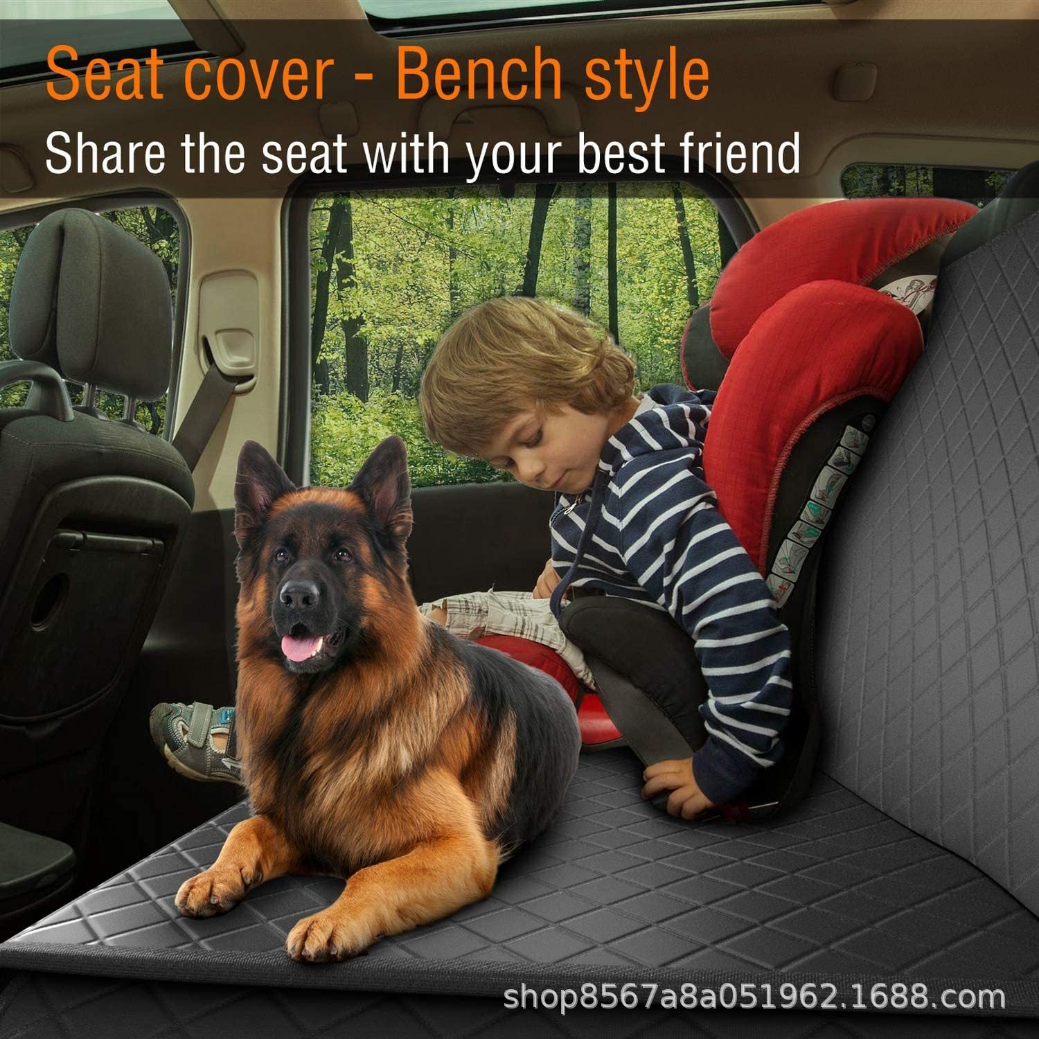Amazon car dog mat car pet mat rear new pet car mat back seat cushion thick waterproof