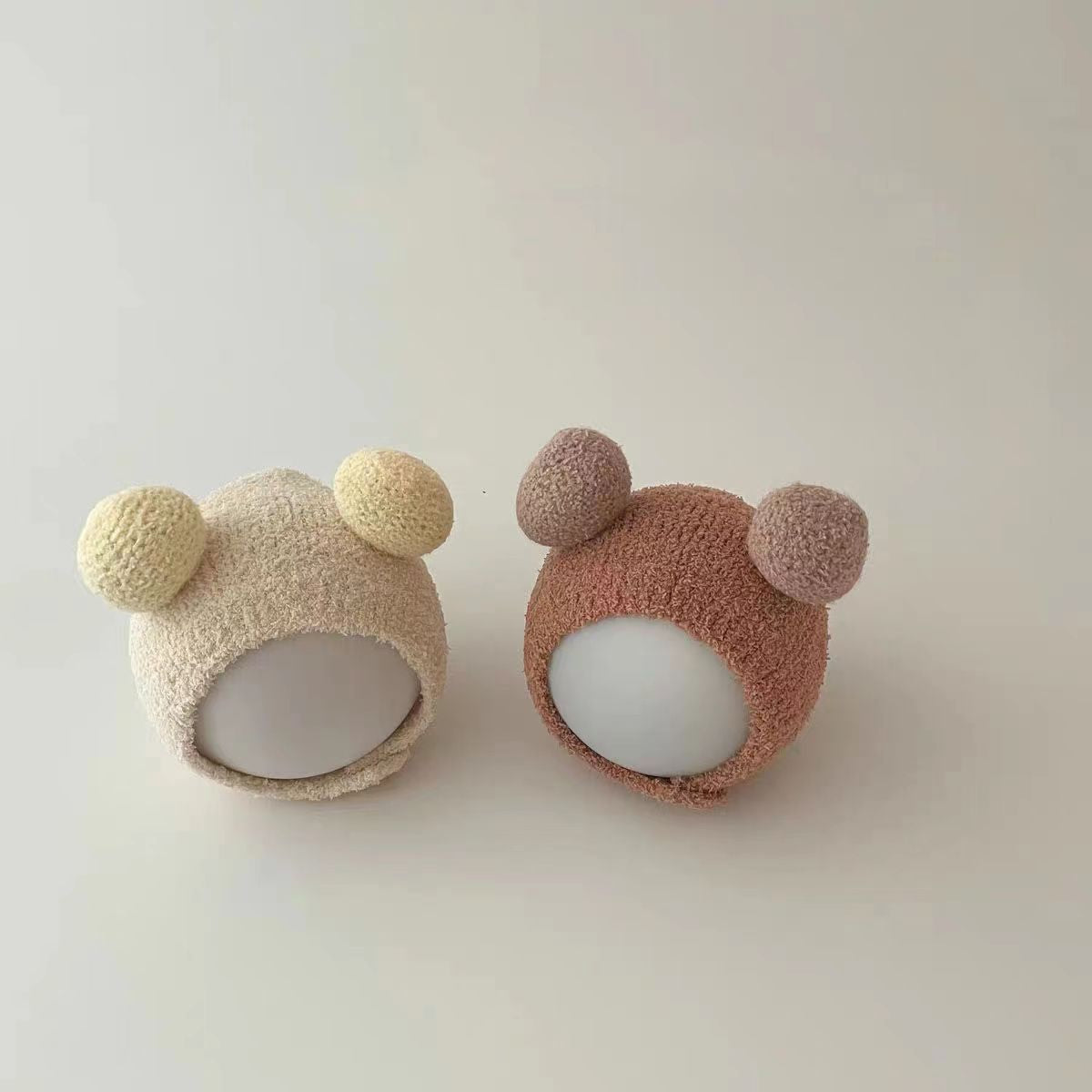 Baby hat autumn and winter newborn infant ear protection hat pure cotton cute warm boys and girls baby knitted plush hat