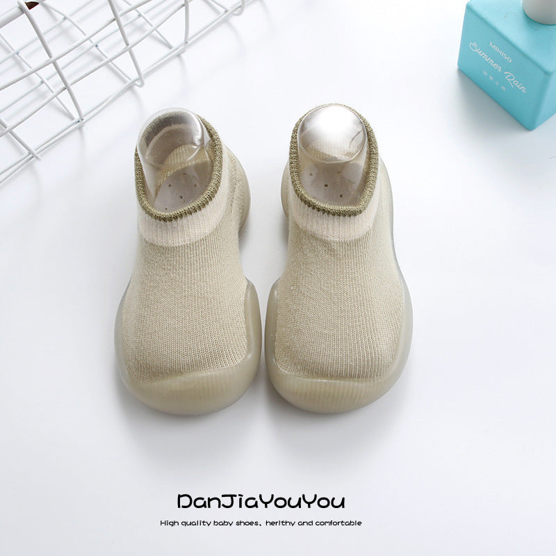 Baby learning shoes non-slip soft sole baby shoes breathable mesh socks shoes one-step boys and girls shoes spring and summer 1 year old