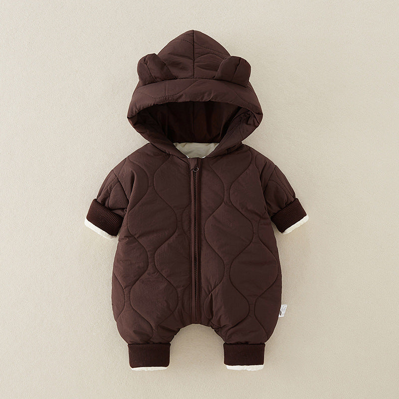 Baby autumn and winter clothes baby jumpsuit warm clothes newborn crawling clothes thick cotton clothes going out clothes cotton clothes romper