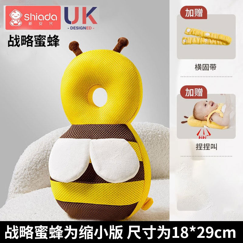 Baby anti-fall pillow baby head protection anti-fall hat cartoon children's toddler pillow anti-collision artifact breathable protective pad