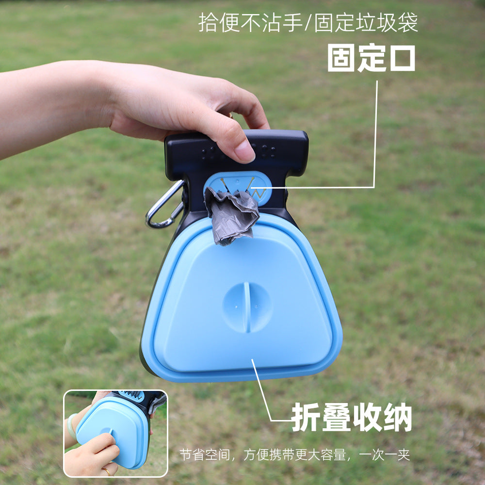 Pet toilet picker out walking dog excrement picker folding portable folder toilet garbage bag shovel feces artifact factory wholesale