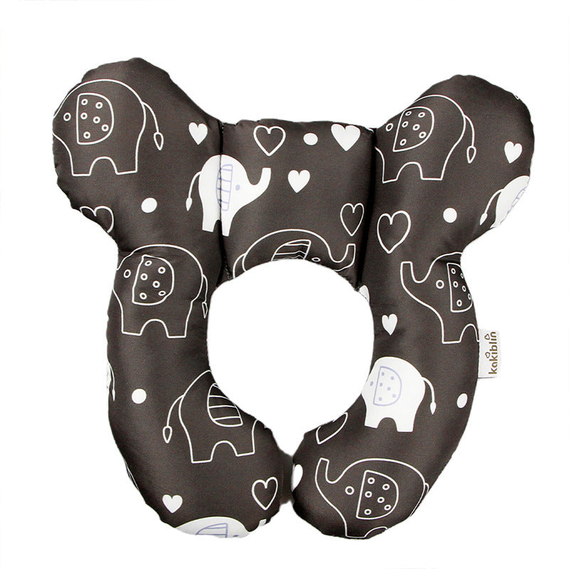 Children's head protection U-shaped pillow stroller fixed head pillow baby car safety seat sleeping head protection neck pillow