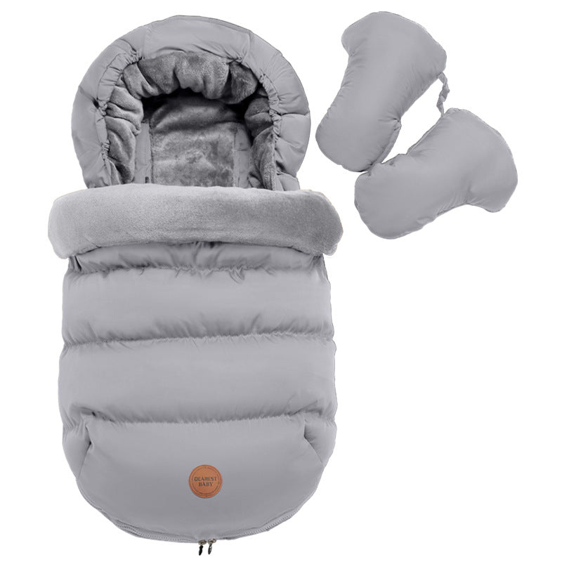 Newborn anti-kicking blanket autumn and winter stroller warm cold protection baby anti-startle thickened baby sleeping bag factory direct sales