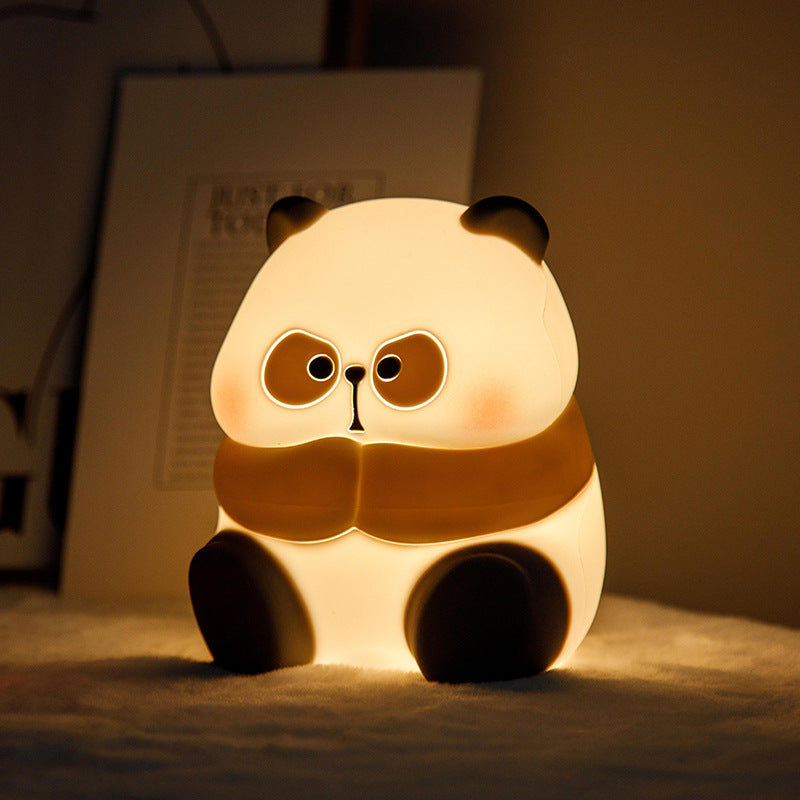 Teacher Rake Paipai Lamp Internet celebrity giant panda night light silicone lamp night light creative gift to heal, cute and relieve stress