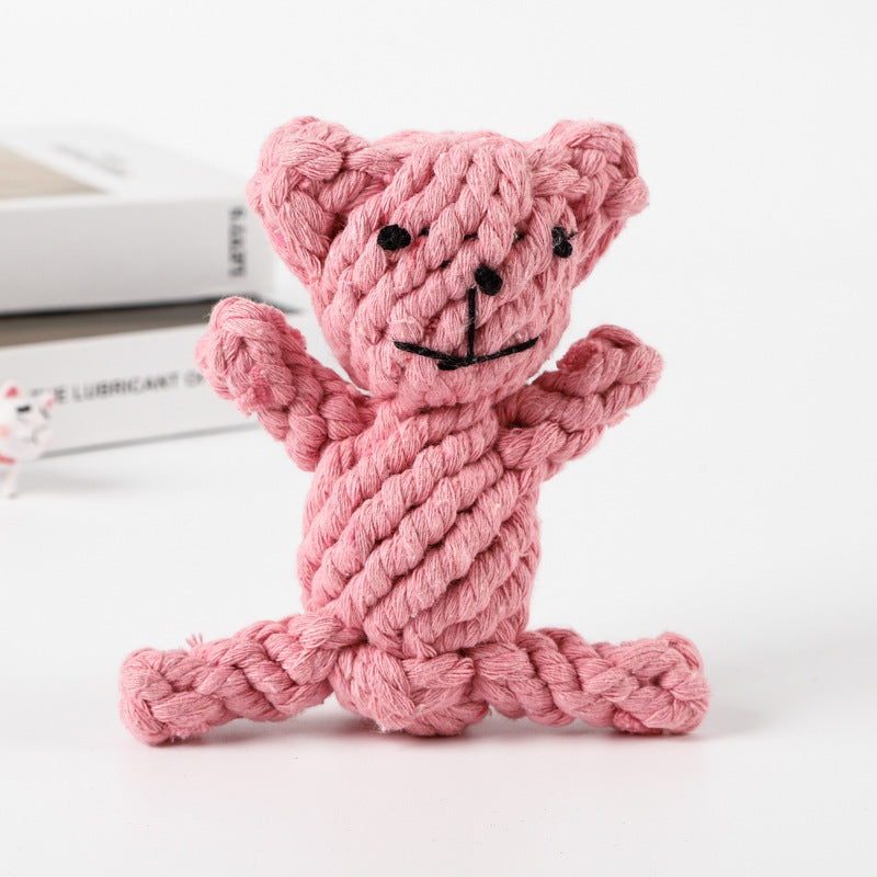 Pet Toy Dog Knot Toy Animal Shape Teeth Gnawing Rope Pomeranian Interactive Pull Tug of War Dog Toy