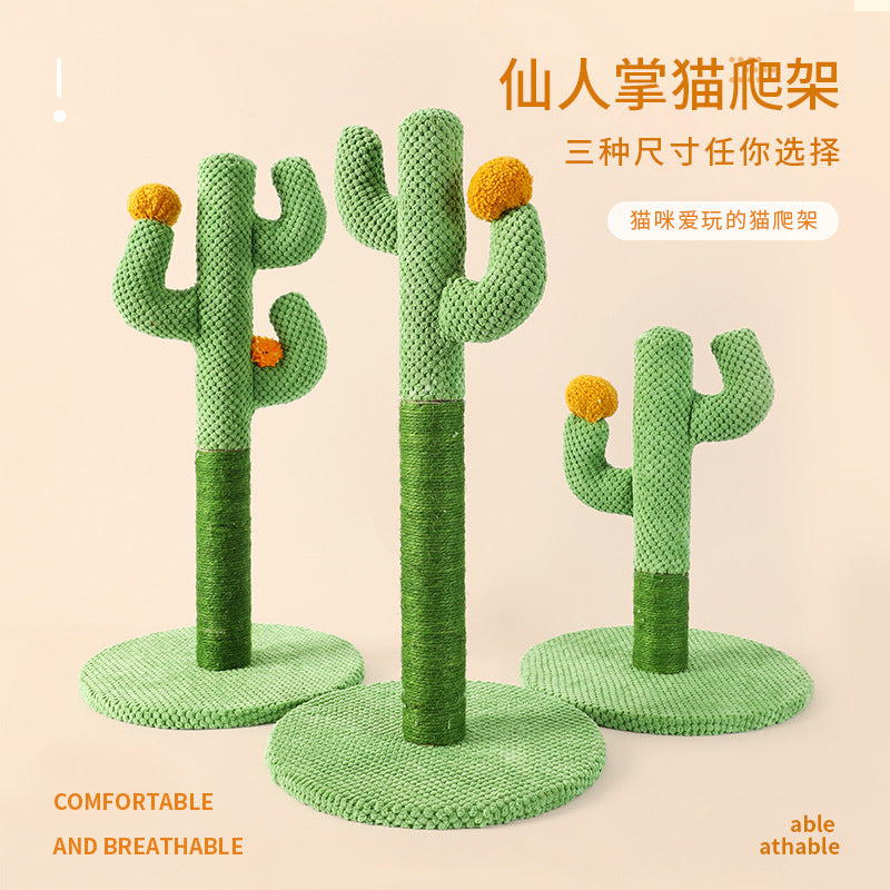 Cross-border cactus cat scratching board sisal cat scratching post pet cat climbing frame cat toy supplies claw scratching