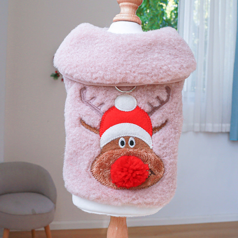 Spot cross-border hot-selling pet puppy and cat clothes source factory autumn and winter new lambskin fragrance vest
