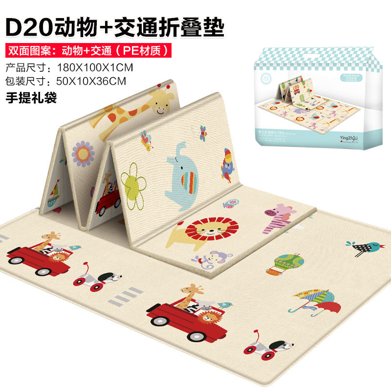 Huaying foldable baby crawling mat thickened baby living room home crawling mat children's foam floor mat with edging