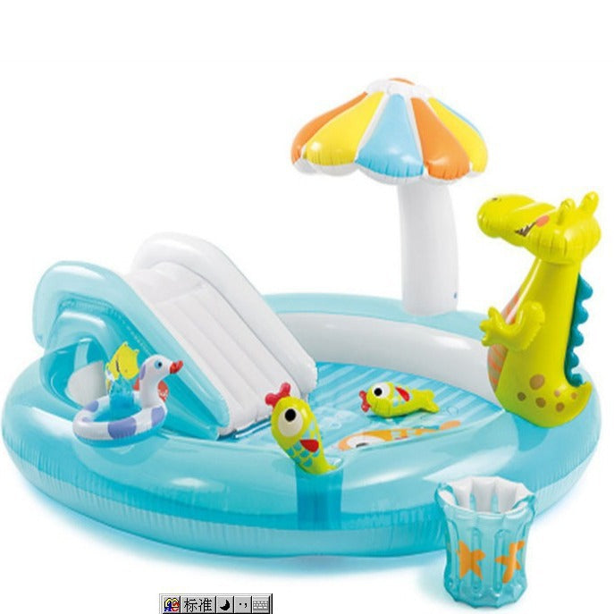 INTEX thickened swimming pool fishing pool inflatable ball pool baby paddling pool swimming pool home with slide swimming pool