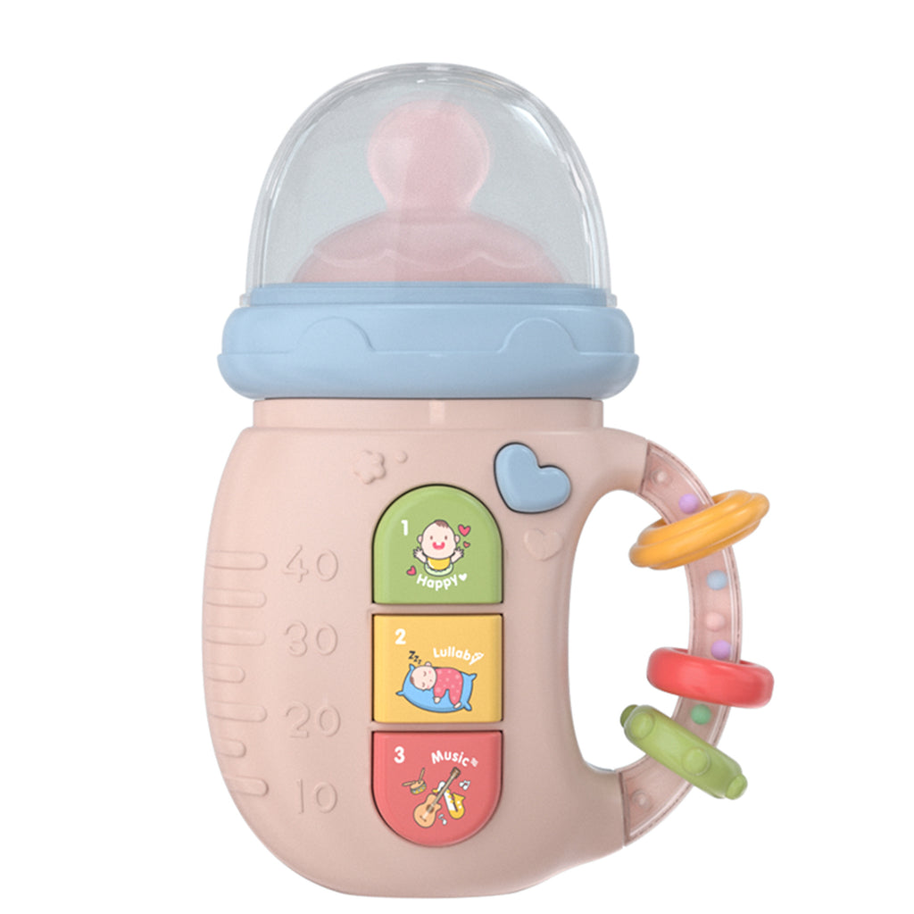 0-1 year old baby toys, newborn light music electric soothing bottle, rattle Chinese and English early childhood education mobile phone