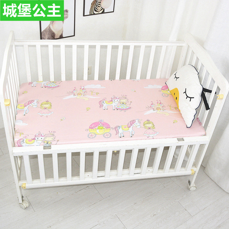 Foreign trade pure cotton crib bed sheet baby maternal and infant products ins children cartoon bed cover wholesale