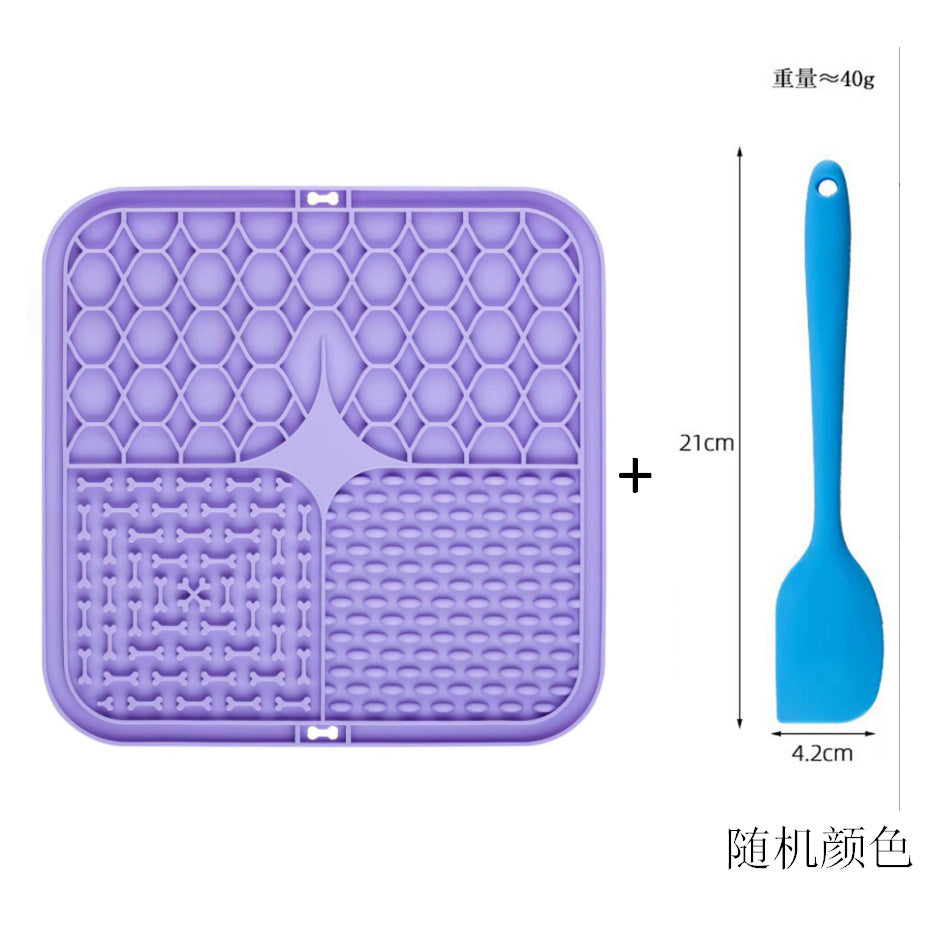 Licking mat slow feeding mat dog bowl cat pet puppy anti-choking soft silicone toy small dog food tray food bowl