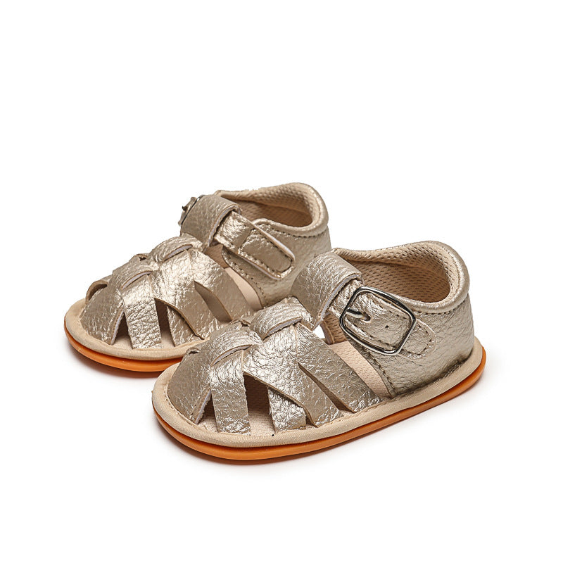 New cross-border summer style 0-1 year old breathable soft rubber sole baby shoes toddler shoes baby sandals factory direct supply