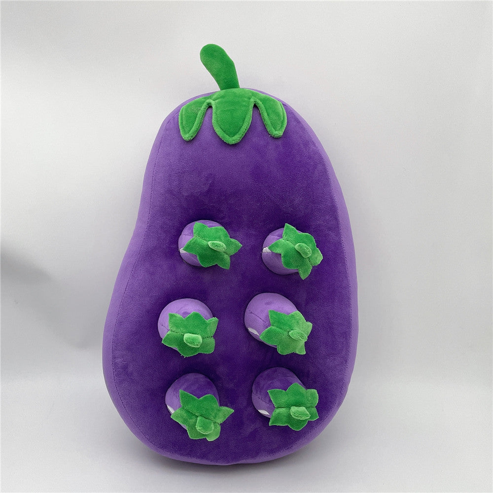 Cross-border radish pulling plush toy pet chewing toy fruit and vegetable field picking mushroom eggplant field parent-child doll