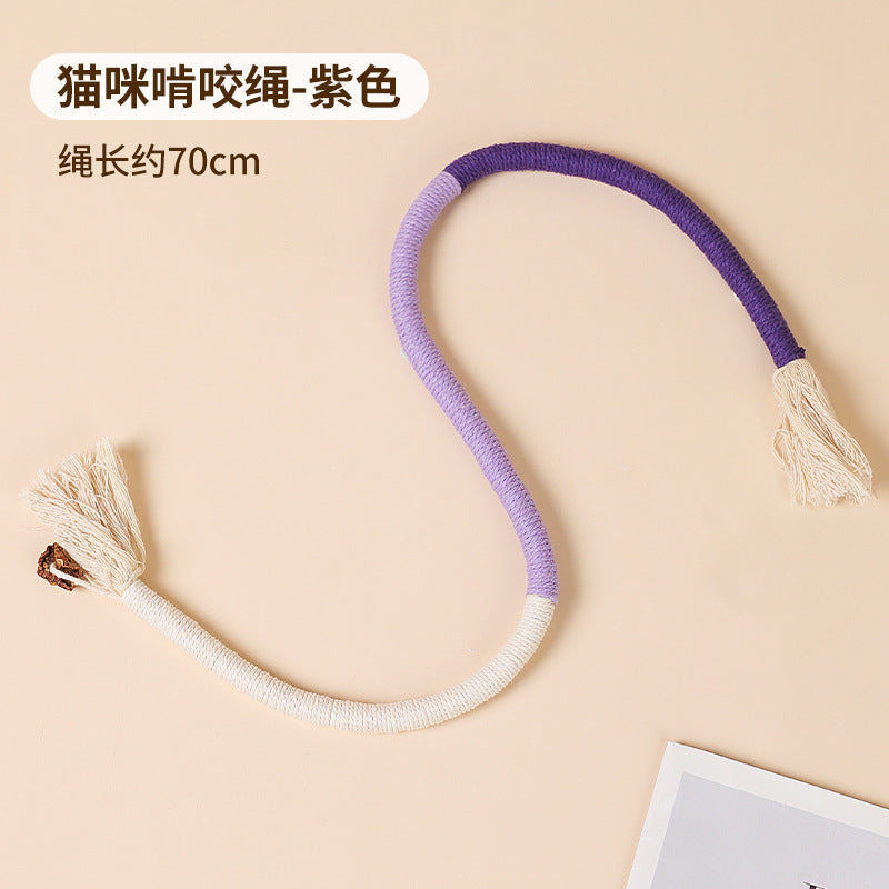 New cat teaser stick toy hanging door pet cat felt toy retractable catnip hanging cat teaser toy