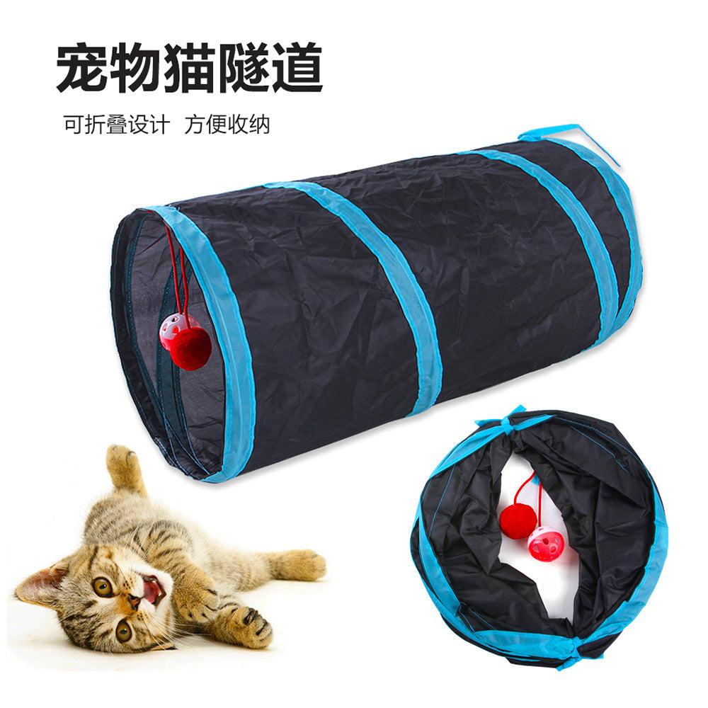 Cross-border new pet cat tunnel S-shaped cat tunnel pet lane runway cat drill through rolling chinchilla tunnel cat toy