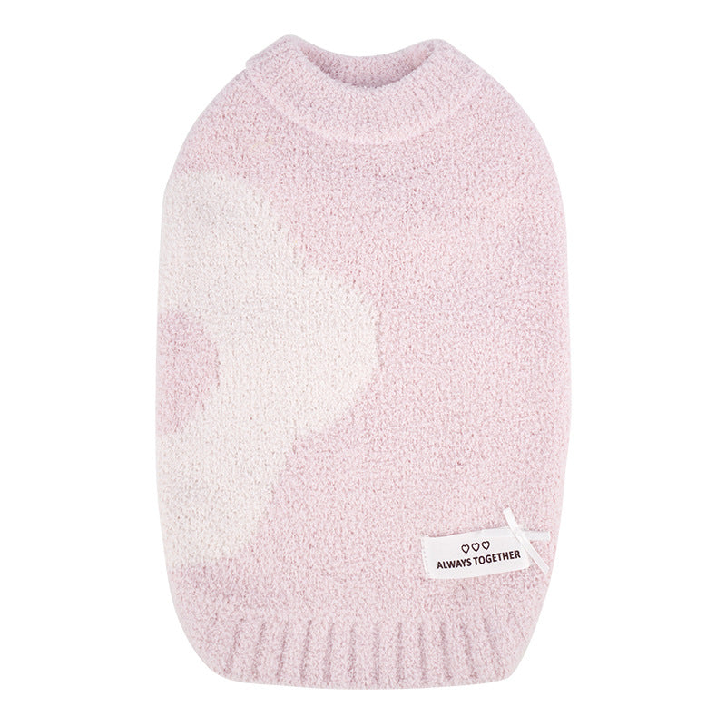 Fun pie Cheepet flower sweater pet clothing autumn and winter dog clothes sweater Teddy small dog