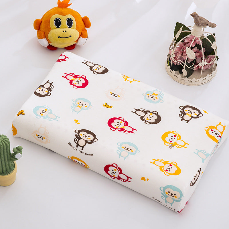Thai children's natural latex pillow Class A cartoon pure cotton baby pillow core single student dormitory pillow wholesale
