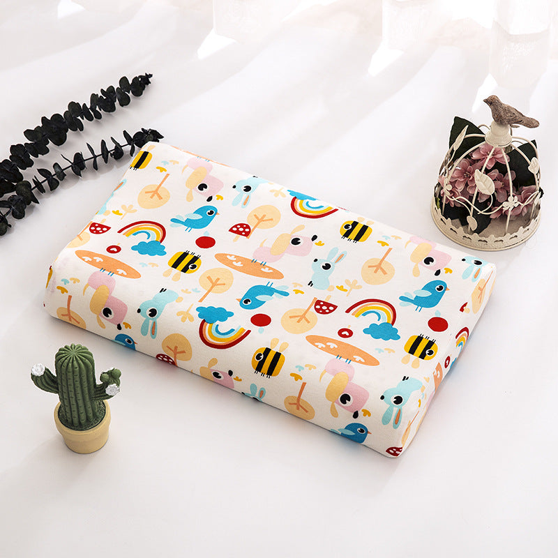Thai children's natural latex pillow Class A cartoon pure cotton baby pillow core single student dormitory pillow wholesale