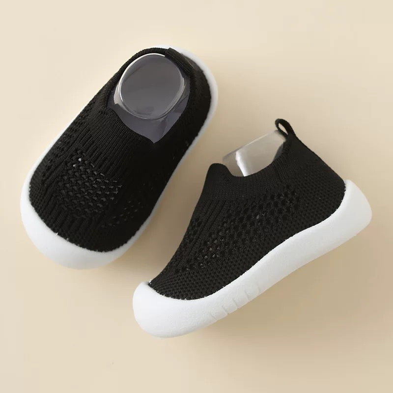 Baby learning shoes soft bottom non-slip baby shoes spring and summer slip-on 1-3 years old children boys and girls mesh casual shoes