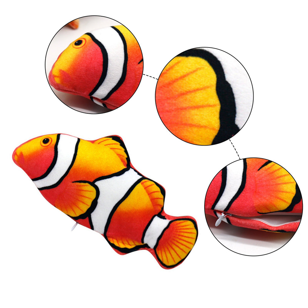 Cross-border electric fish to tease cat fish USB charging pet toy wagging tail jumping fish plush cat toy simulation fish