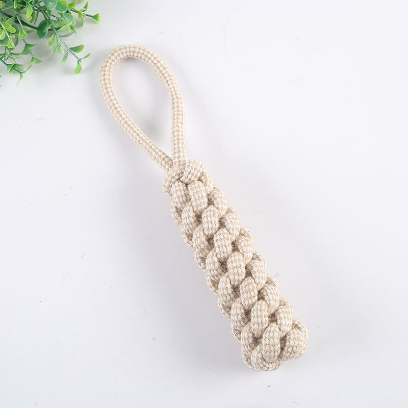 Sisal cotton rope corn stick cotton rope tie stick grinding toy ball teeth cleaning interactive dog chew rope pet cotton rope toy