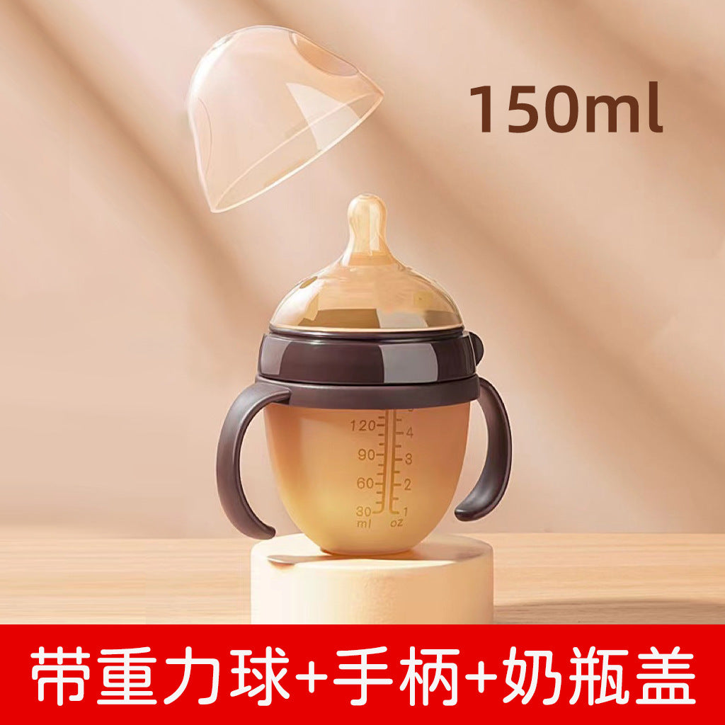 Shi*xi same baby bottle 7.2cm full silicone baby bottle nano silver weaning artifact baby anti-flatulence simulation pacifier