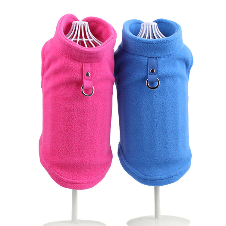 Pet clothes European and American Amazon cross-border thickened solid color polar fleece pet vest manufacturers spot dog clothes
