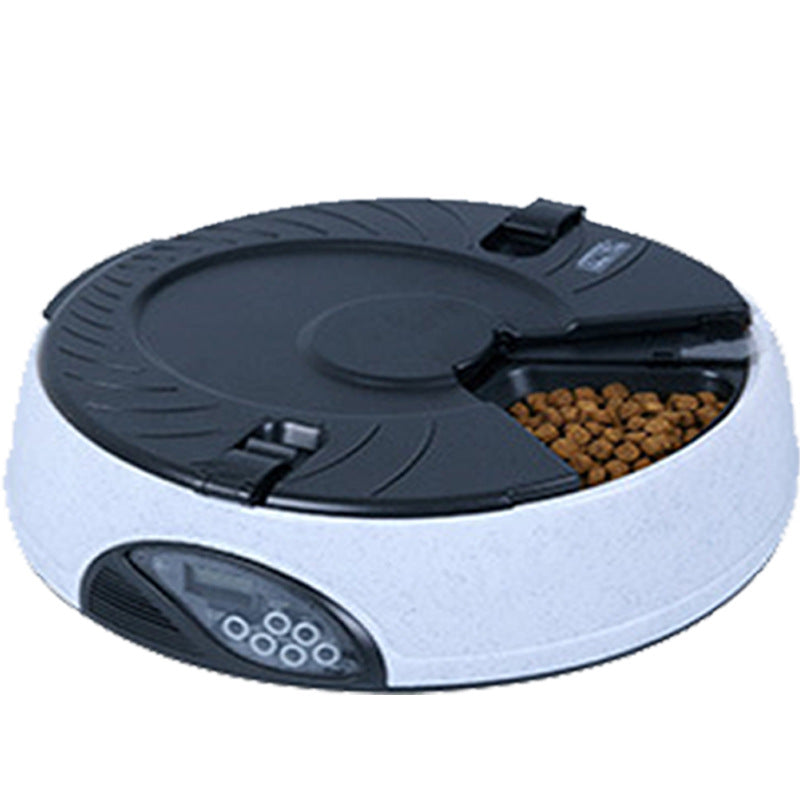 Six-meal automatic feeder with fixed time and quantity Amazon home smart feeding machine pet cat and dog food bowl and food box