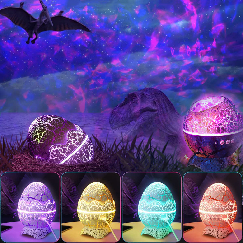 Cracked Dinosaur Egg Starry Sky Lamp Projector Lamp Gypsophila Projector Bedroom Atmosphere Light Night Light Gift Atmosphere Light