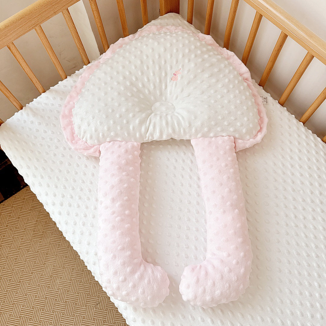 ins baby comfort pillow bean velvet U-shaped pillow anti-head tilt shaping pillow anti-startle baby sleeping pillow