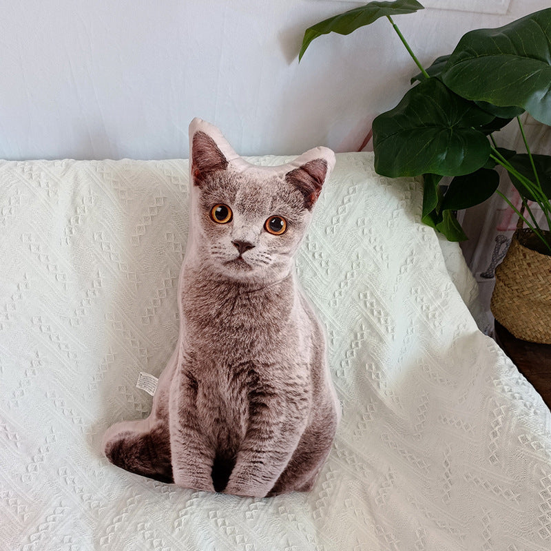 DIY Cat Pillow 3D Pet Pillow Cat Puppy Alien Plush Toy Children Girl Kitten Dog Gift