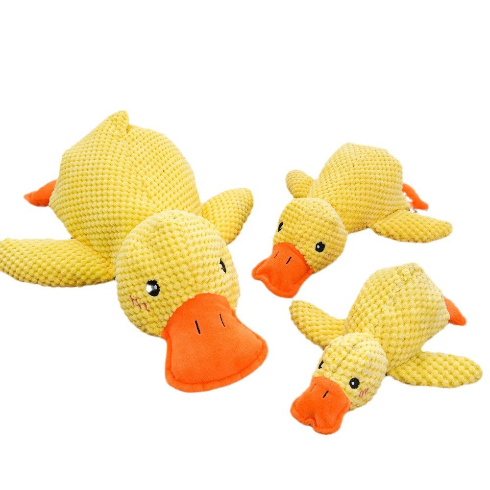 Cat Yellow Duck Dog Toy Plush Bite-resistant Teeth Grinding Sound Relief Artifact Golden Retriever Corgi Pet Supplies