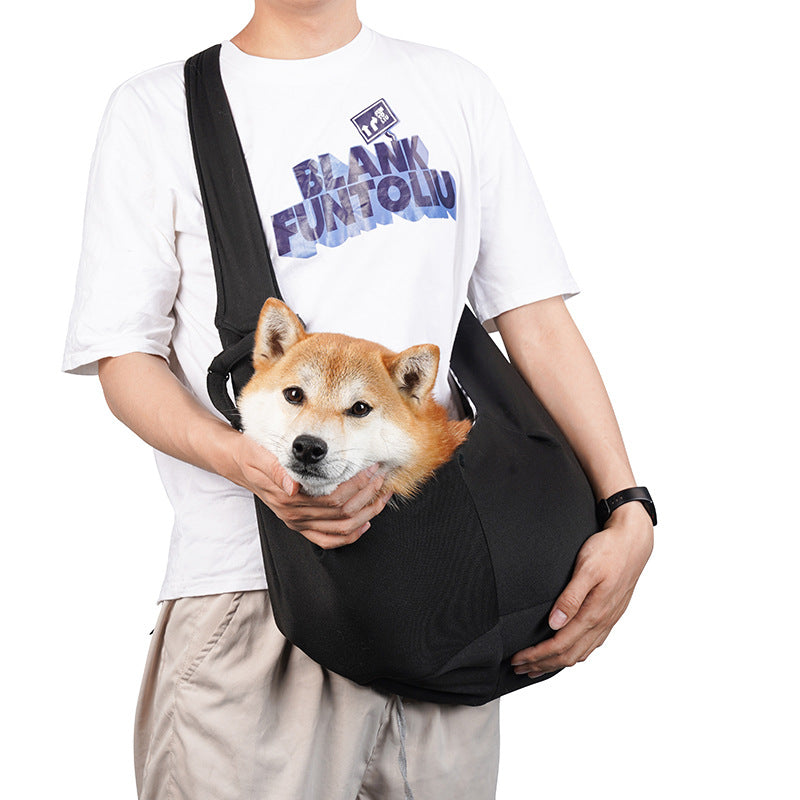 Cross-border new foldable cat bag, one-shoulder crossbody dog backpack, portable and large-capacity wholesale pet bag
