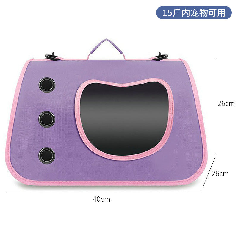 Wholesale cat bag convenient pet folding pet bag cat breathable space capsule single shoulder portable dog backpack