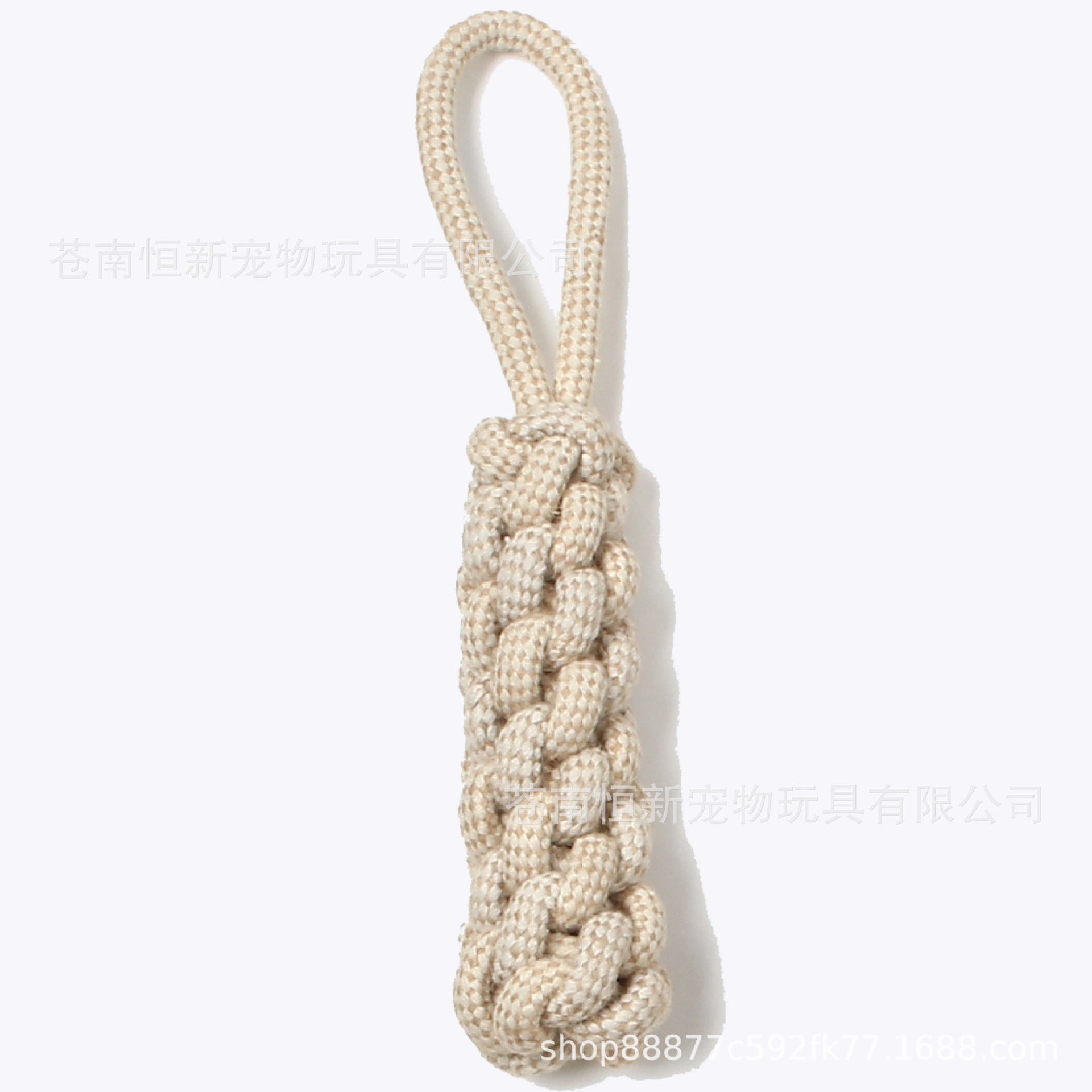 Pet dog toy teeth grinding strong boredom cleaning teeth resistant khaki braided cotton linen rope small medium and large dog set