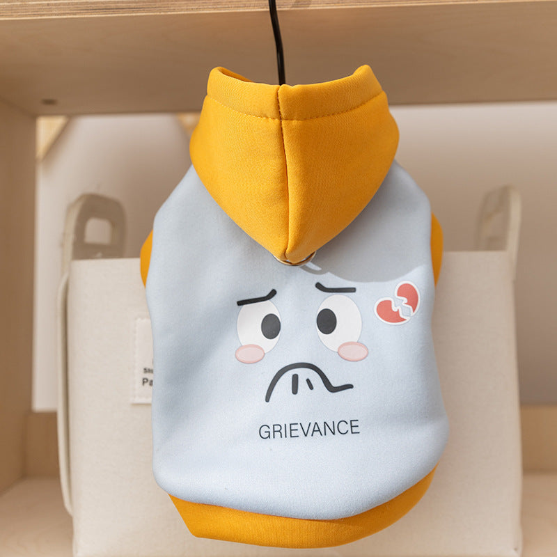 New autumn and winter Korean version dog cute cartoon small and medium-sized dog bear sweatshirt cat Teddy pet dog clothes