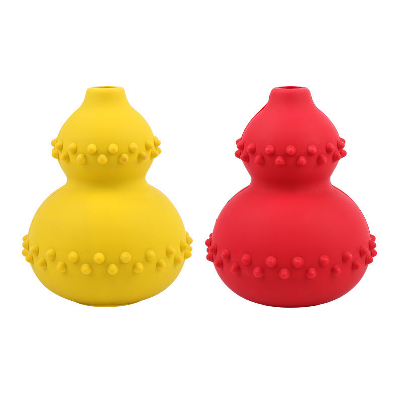 Amazon pet food leaking toy rubber chew-resistant educational interactive molar gourd pet toy dog toy