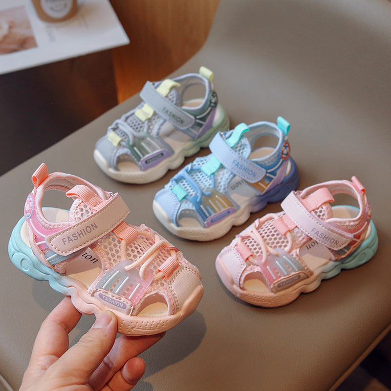 New summer children's sandals baby toddler shoes girls sandals boys sports beach shoes breathable mesh